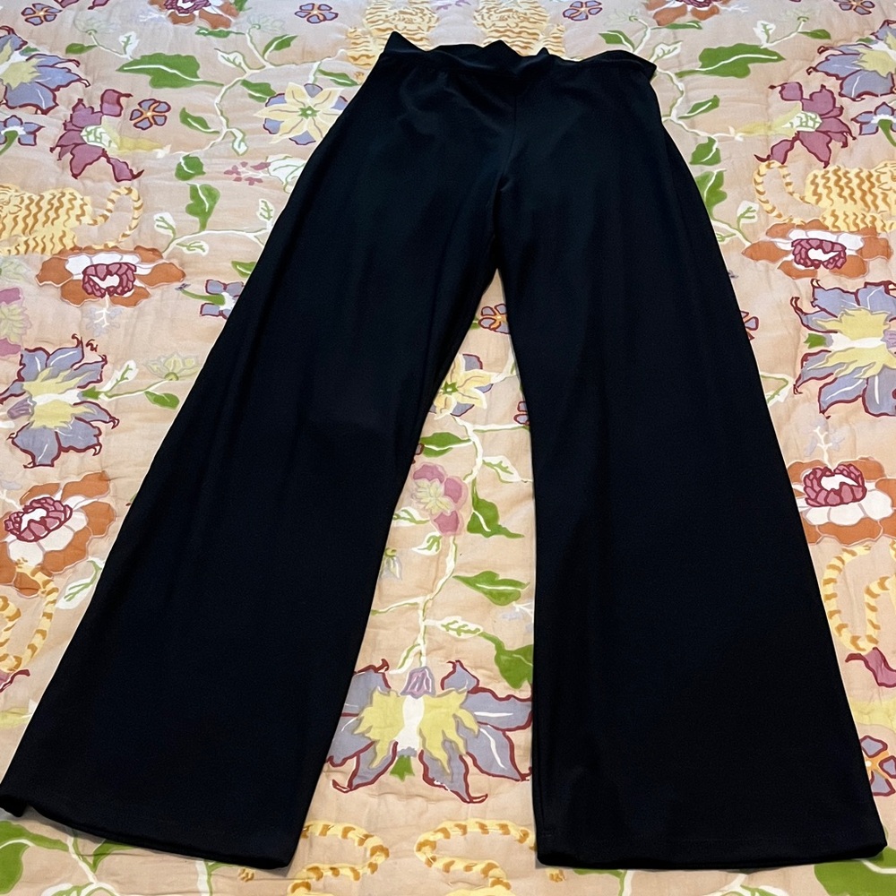 SPANX Black Wide-Leg Pants